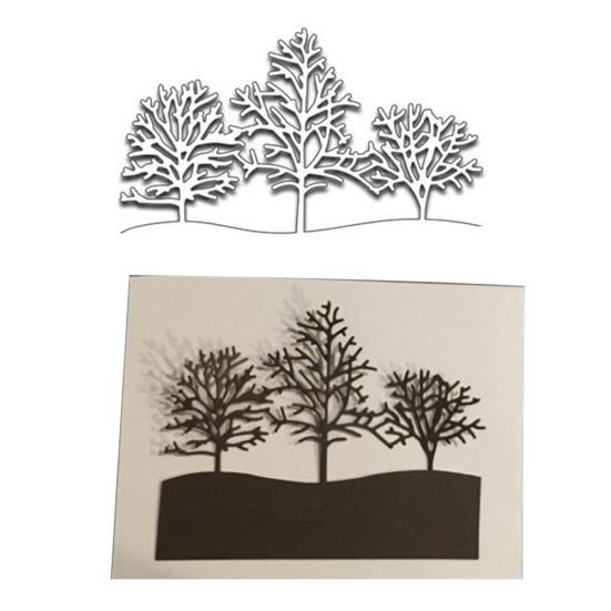 

Tree Metal Cutting Dies DIY Scrapbooking Emboss Paper Cards Making Stencil Mold срібний