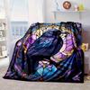 Eerie Raven Skull Artwork Blanket Flannel Blanket Throw Blanket Sofa Cover Blanket Soft Premium Blanket Picnic Blanket Tv Blanket Gifts