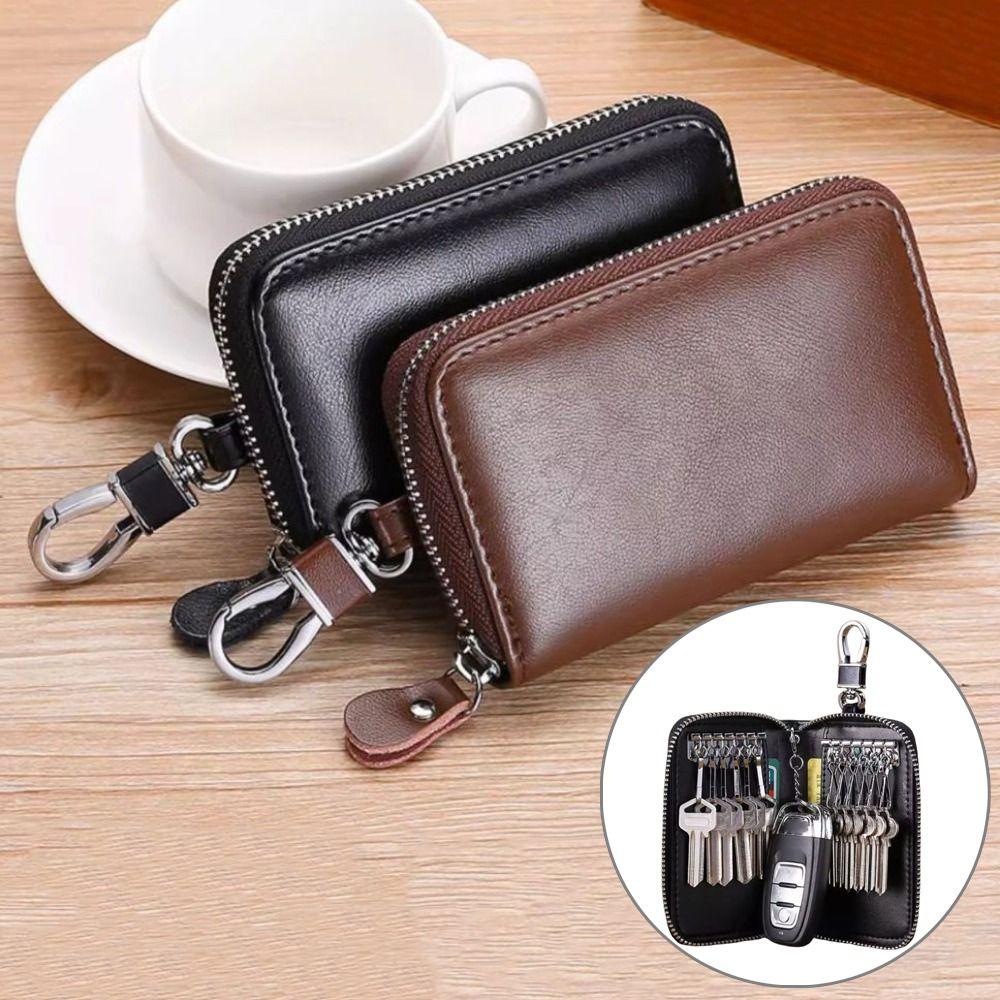 Retro Car Key Wallet Portable Key Storage Pouch Lightweight Key Organizer Business Use