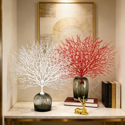 Artificial Coral Branch 16.5" Simulation Sea Coral Branch Faux Aquarium Ornament for Fish Tank Landscape Wedding Home Decor