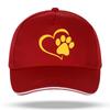 Neue Unisex Damen Mode Niedliche Hundepfote mit Pfirsichherz Baseballkappen für Hip Hop Baumwolle Trucker Cap Bone Papa Hüte