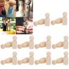 20pcs Wooden Peg Dolls Uned Angel Shape Toddler Wood Doll Bodies for Children   Craft Toys Gifts Graffiti
