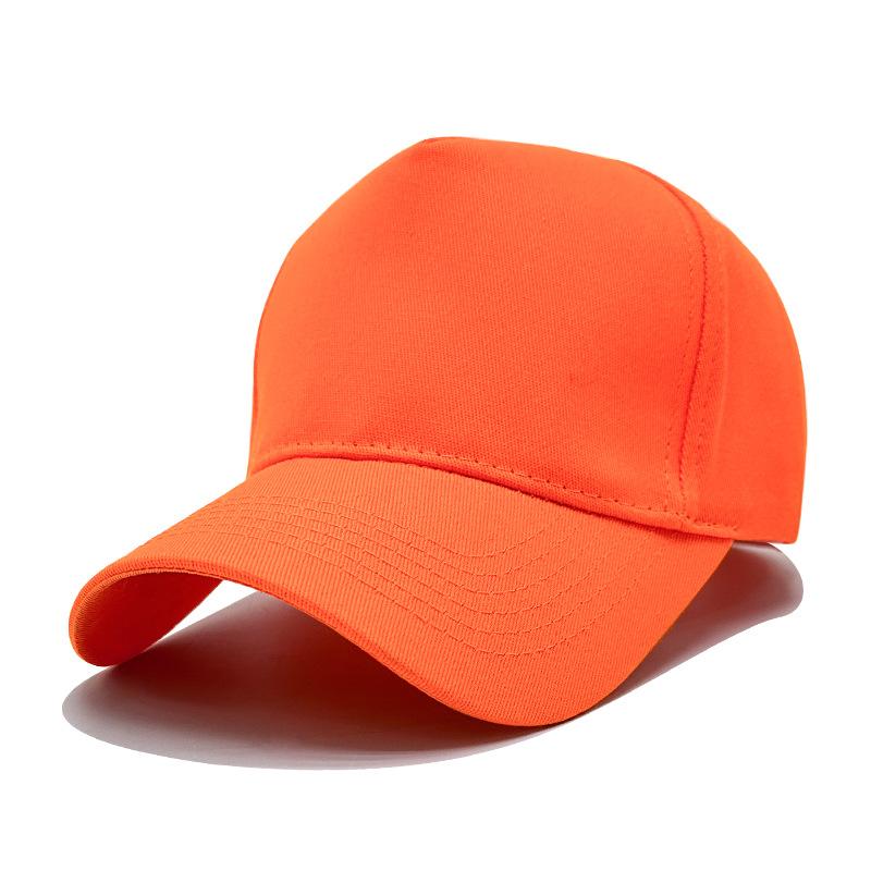 Pure Cotton Hard Top Five Piece Baseball Cap Custom Solid Color Light Plate Big Brim Baseball Cap