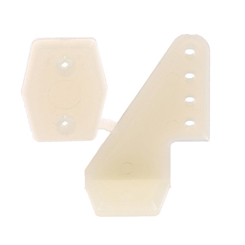 10 Sets Nylon Control Horns 4 Holes W13Xl18Xh25Mm With Screws For Rc Airplane