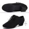 Women's Dance Shoes Black Modern Ballroom Salsa Shoes Adult Tango and Ballroom Sneakers