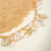Docona Bohemian Sea Star Conch Waist Chain Women Summer Beach Party Shell Imitation Pearl Body Chain Holiday Accessories