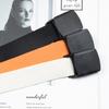 3.2cm Metal-Free Smooth Canvas Belt with Plastic Buckle for Student and Youth Jeans