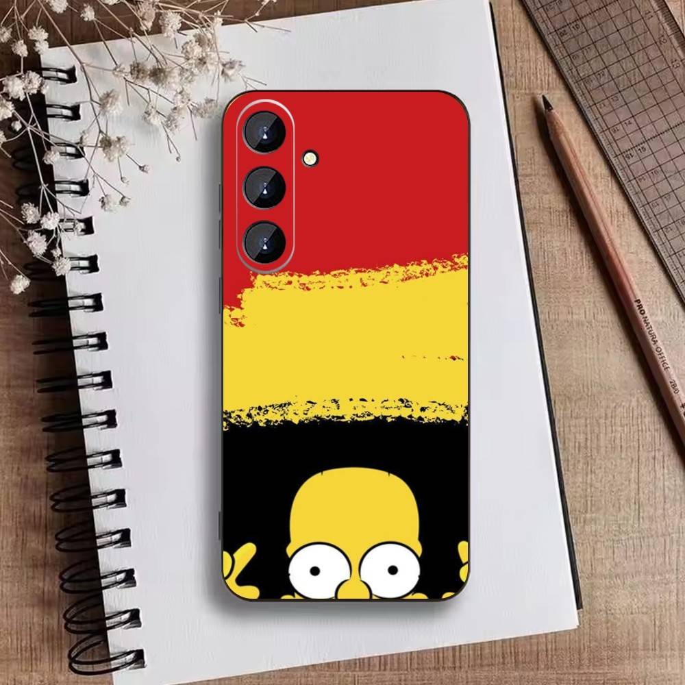 The S-Simpsons Cartoon Phone Case For Samsung Galaxy A73,A72,A71,A70,A52,A51 Others Soft Black Cover