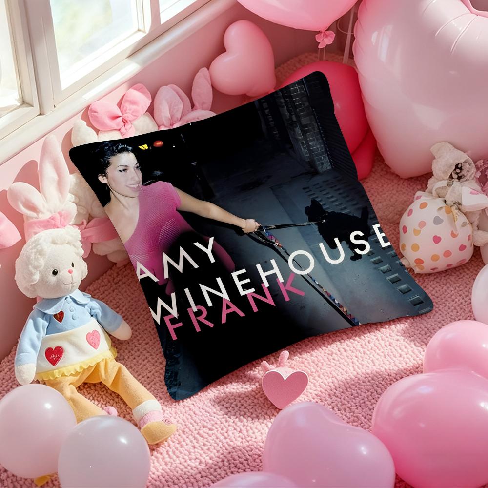Singer Star A-Amy Winehouse Cushion Cover Pattern Printed Pillowcase for Living Room Sofa Cushion Cover & Bedroom Decor