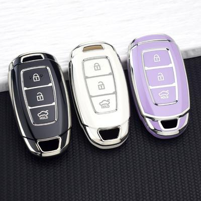 3/4/5 Buttons TPU Key Case Fob for Hyundai Santa Fe KONA I30 Accent Ix35 Encino Solaris Azera Grandeur Ig Palisade Key Chain Set