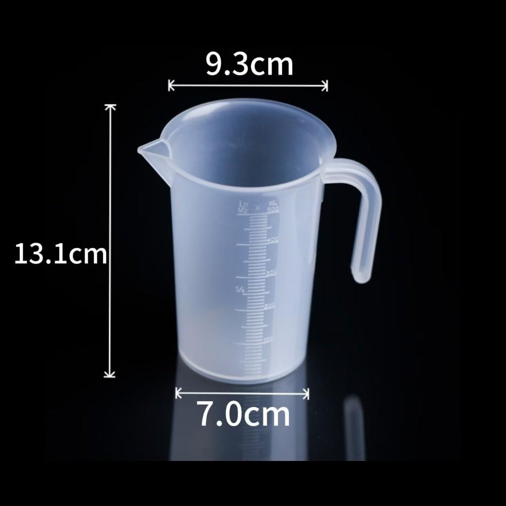 Thickened Graduated Cup with Scale Liquid Measuring Cup Plastic Measuring Cup  Kitchen Baking 500ml