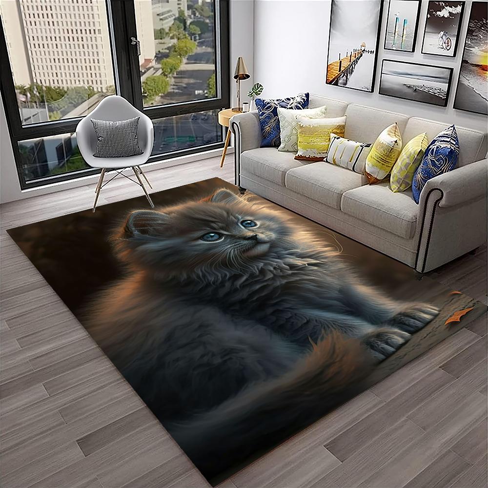 Schattige lapjeskat, Garfield-kat, Pers, Ragdoll Cartoon Tapijt Vloerkleed voor Huis Woonkamer Slaapkamer Bank Deurmat Decor, kind Antislip