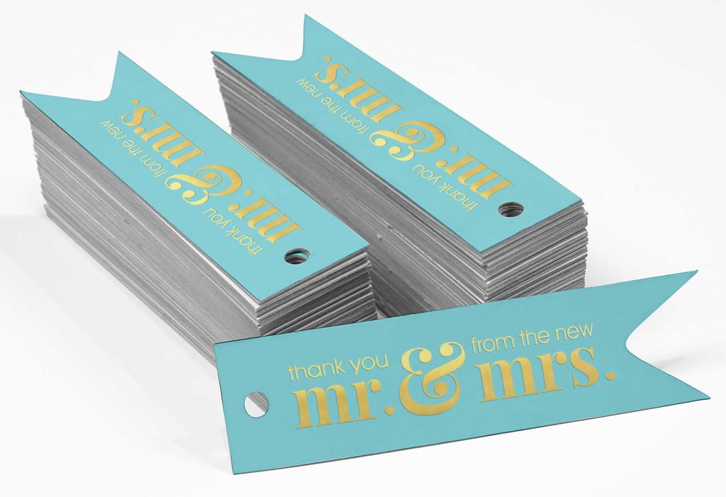 Inkdotpot Pack Of 100 Thank You From The New Wedding Favor Paper Tags Craft Real Gold Foil Hang