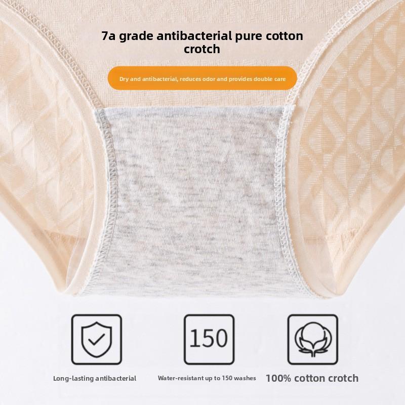 Ladies Spring and Autumn Cotton 7A Antibacterial Crotch Hip Briefs