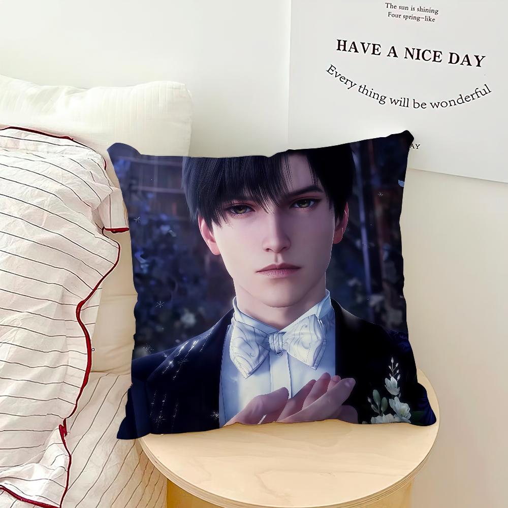 Zayne love and deepspace Wedding Card chibi cushion cover soft Pillow Case for Sofa Living Room Home Decor Protective Covers