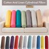 Super Soft Solid Color Cylindrical Pillow Waist Leg Pillow Adult Neck Protection Long Pillows Convenient Travel Sleeping Pillows