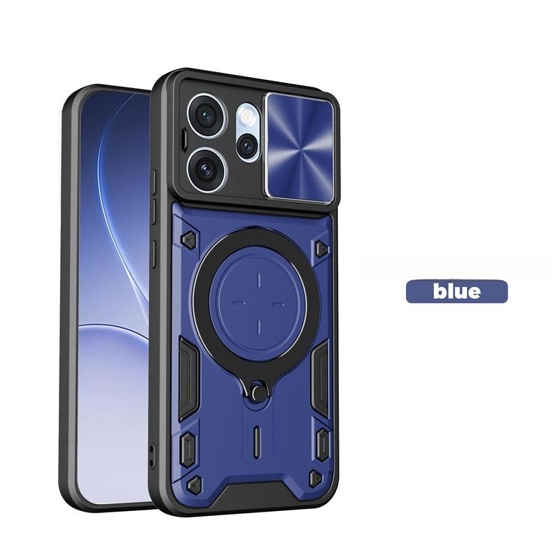 For OPPO Reno 15 F FS 5G Slide Camera Protection Armor Phone Case For OPPO Reno 15 Pro Max Car Magnetic Holder Metal Ring Cover