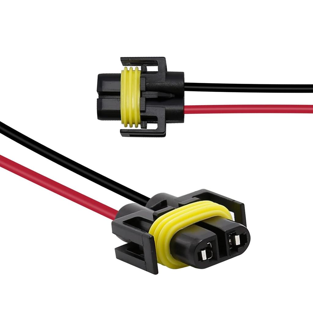 Wire Pigtail Female S H11 Two Harness for Fog Light Bulb Repair Socket Plug Lamp Fit Connector Plug H11 PGJ19-2