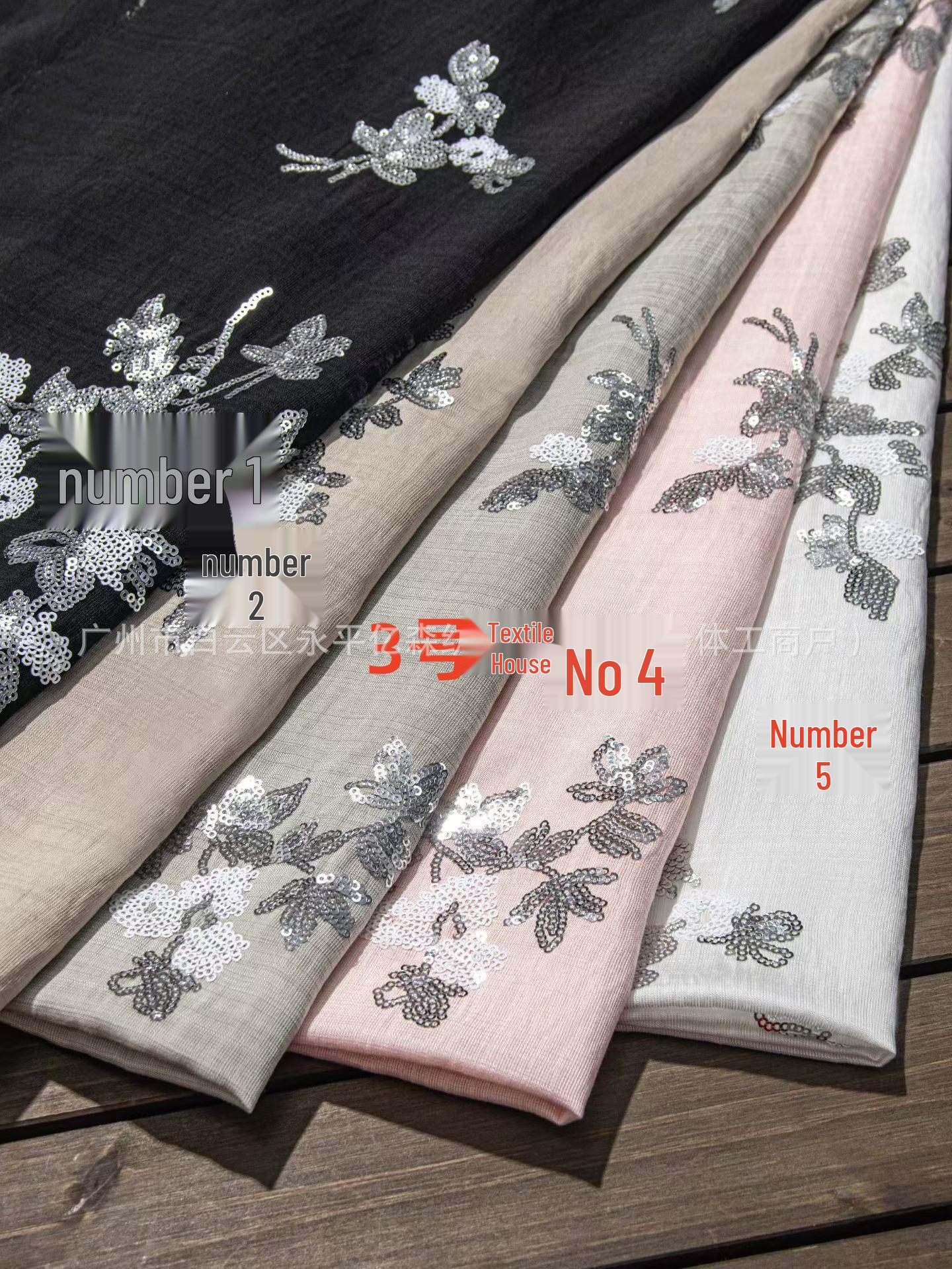 

3D Beaded Embroidered Sequin Evening Gown Fabric - High-Grade Women s Formal Wear. Model 5