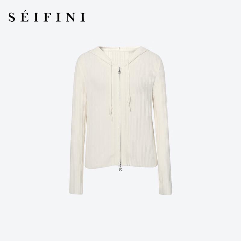 

Женское трикотажное худи SEIFINI в стиле «старые деньги» с двойной молнией M