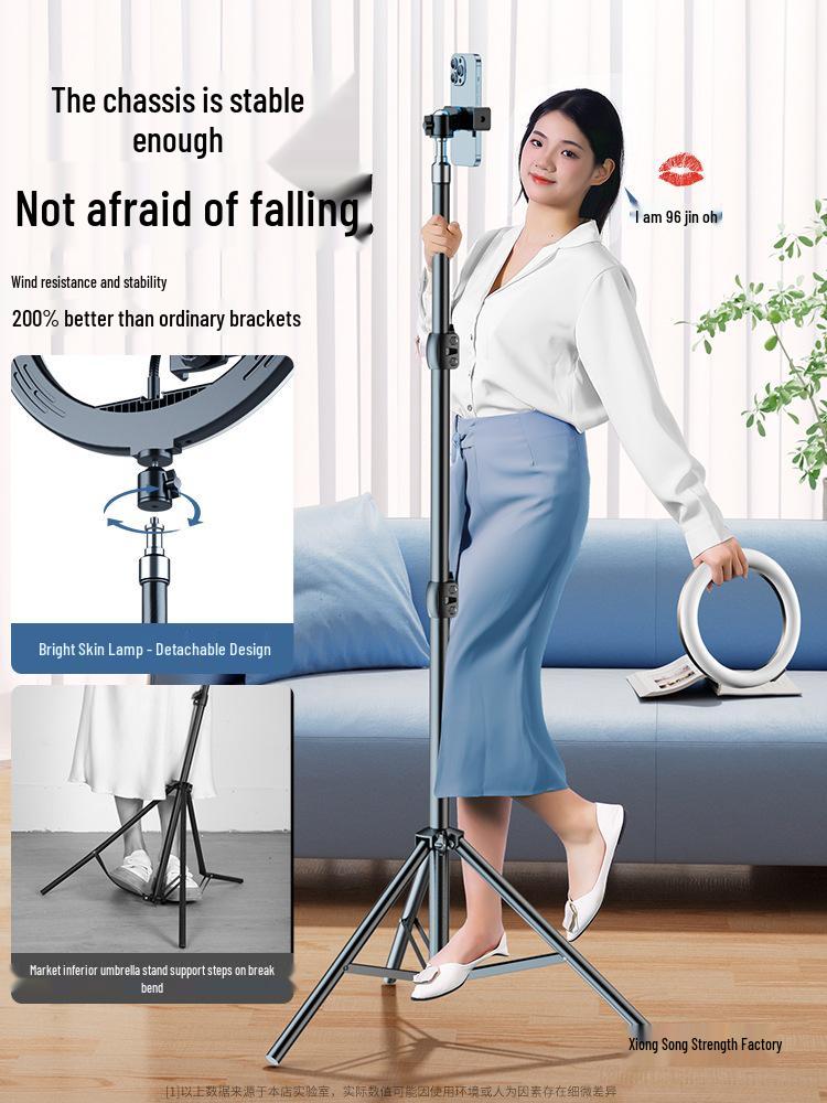 Lao Luo's 2025 Mobile Phone Holder, Tripod, and Fill Light for Live Streaming & Self-Timer Photography