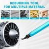 Deburring Tools Set 10pcs Steel Swivel Blades Metal Handle Deburr Tool for Metal Resin PVC Pipes Copper Plastic Remove Burr