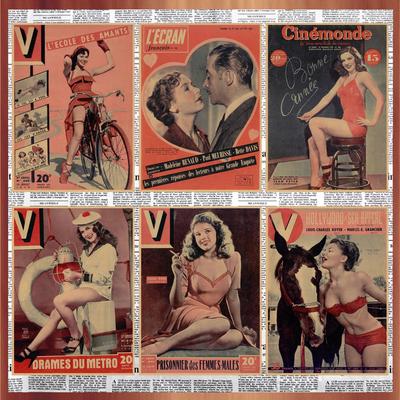 Vintage Seksowna Gwiazda Piękności Ilustracja Plakat Ścienny do Baru lub Kawiarni
