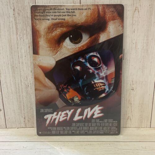 METAL SIGN They Live Movie Poster Metal Sign Roddy Piper John CarpentersAluminumtin sign 20x30cm(7.8x11.8inch)