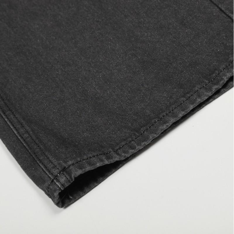 Unisex Streetwear Denim Pants With Dual Waistband Design Loose Fit Straight Leg Jeans Men Women