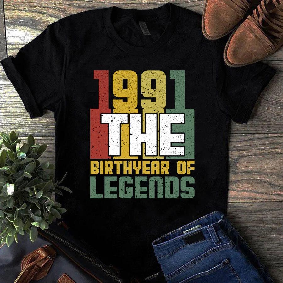 Men s and Women s T-shirts 1991 The Birthyear M