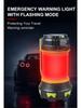 Portable Camping Lantern Lamp T6 Beads Flashlight USB Rechargeable Waterproof Emergency Outdoor Searchlight with COB Sidelight