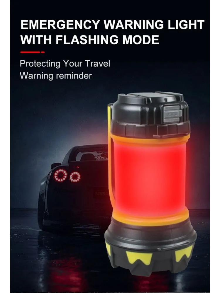 Portable Camping Lantern Lamp T6 Beads Flashlight USB Rechargeable Waterproof Emergency Outdoor Searchlight with COB Sidelight