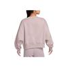 Nike Solid Logo Round Neck Long Sleeve Sweatshirt Women sweatshirt White Platinum Violet DQ5762-019