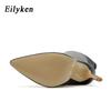 Fashion Eilyken Winter Over The Knee Women Stretch High Heel Slip On Shoes Pointed Toe Long Boots Botas De Mujer