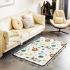 Erosebridal Nursery Jungle Animal Kids Area Rug 4'11" x 3'3" | Safari Elephant Giraffe Carpet for Boys Girls Cartoon Koala Lion Indoor Floor