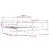 Metal Bed Frame without Mattress Sonoma Oak Finish 180x200 cm