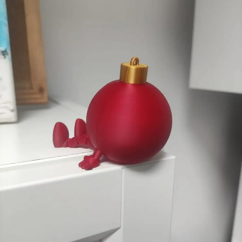 3D Novelty Christmas Miniature Statue Movable Joint Ball Xmas Tree Ornament Party Festive Tabletop Display Figurine