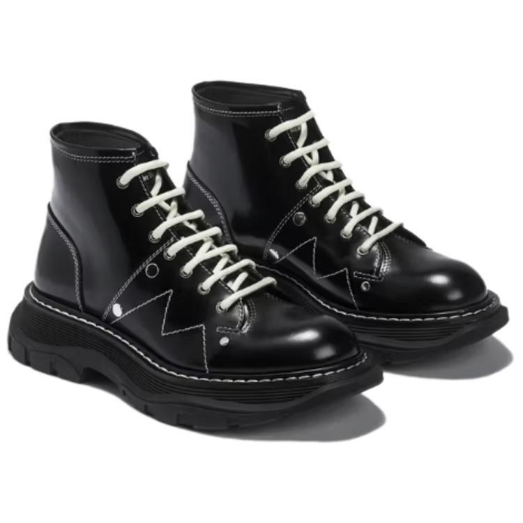 Alexander Mcqueen Tread Lace Up Boots 'Black' 604253WHZ851081