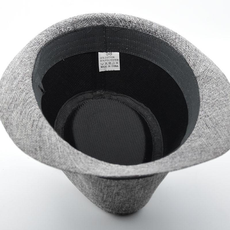 British Style Linen Fedora: Cross-border Gift for Middle-aged and Elderly; Outdoor Sun Protection Panama Performance Hat.