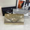 Sequin PU Material Evening Clutch with Chain