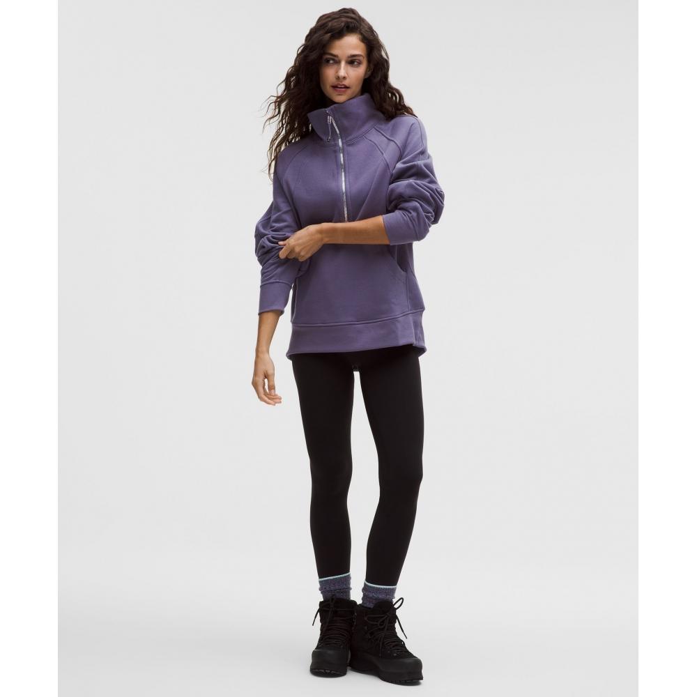 Lululemon Scuba Oversized Funnel Neck Half Zip  Long Grape Mist Silver