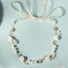 Lawn Wedding Round Garland Headband Luxurious Flash Pearls Hair Accessories for Women Hairstyle Making Tool