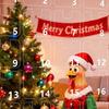 2025 Christmas Chick Advent Calendar 24-Day Countdown Box with Happy Chicken Ornaments Festive Tree Decorations for Kids