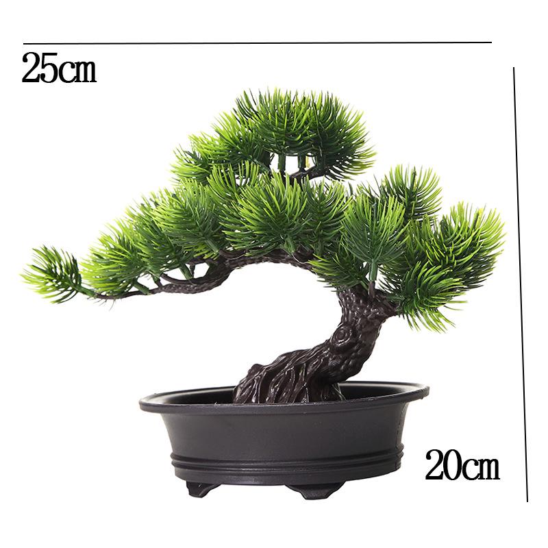 Pine Needle Juniper Artificial Bonsai with Dried and Plastic Pine Leaves