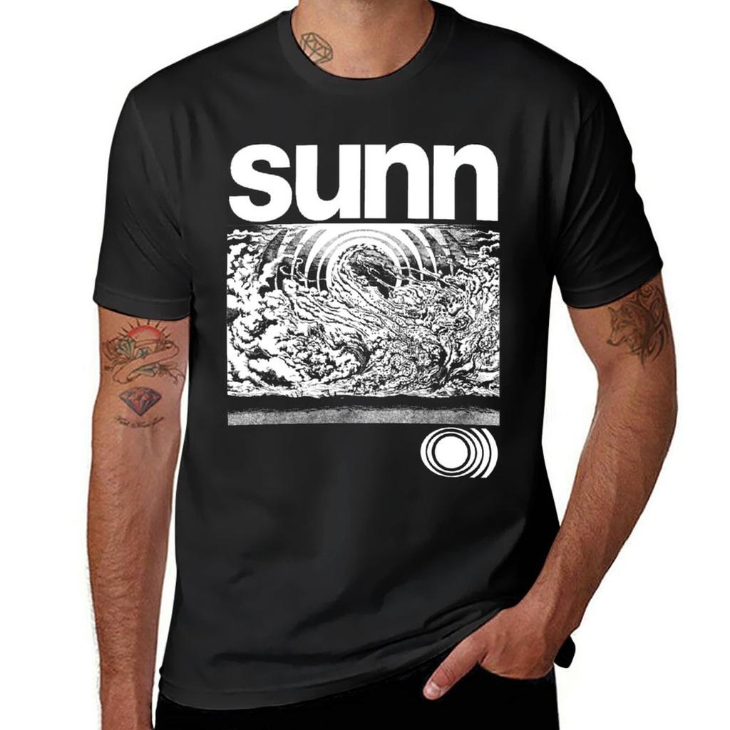 New SUNN O))) T-Shirt black cute tops mens big and tall Men Women Round Neck Short Sleeve Tees Cotton Summer Oversize  Harajuku