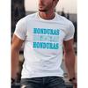 European Size Honduras Trendy Print Men's Short-Sleeved T-Shirt, Casual Summer Round Neck, Fashion Style Top