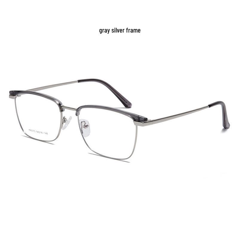 Men s  Women s Retro Half-Frame Browline Glasses with Face-Slimming, Anti-Blue Light Lenses 0 Degree Anti-Blue Light