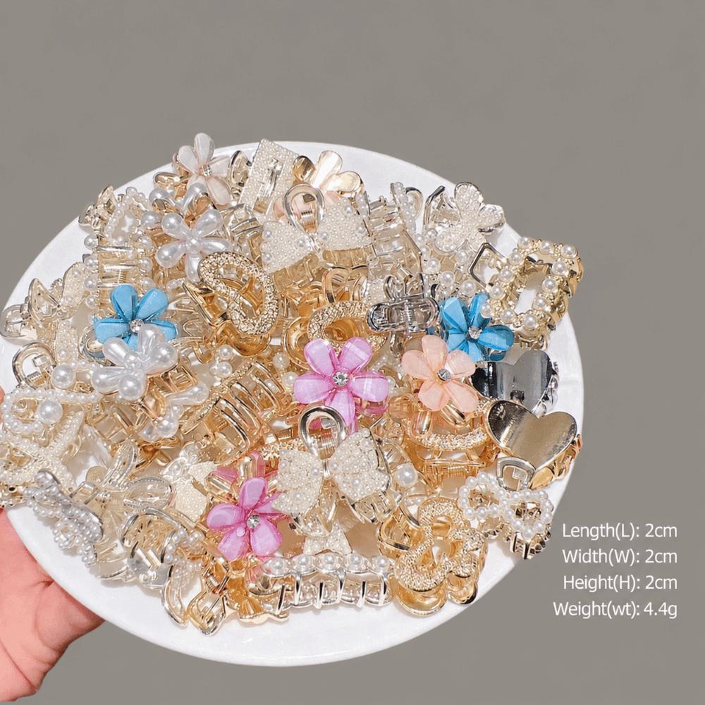 10/20pcs Rhinestone Decorative Hair Barrettes for Girls Braid Hairstyle Accessories