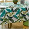 Cotton Thickened Reactive Printing Canvas Feather Leaf Coffee Table Tablecloth Table Cloth