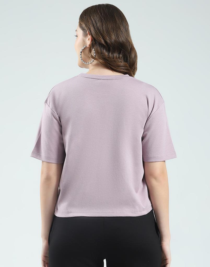 Monte Carlo Women's Regular Fit Printed Half Sleeve Round Neck Top